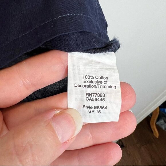 J Crew Factory Womens Size Small Blue Black Pom Pom Tunic Swim Coverup Coastal - Picture 9 of 12